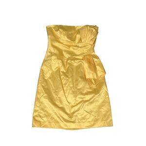 BCBG Paris, Strapless Yellow Dress, Size 6,‎ KB13